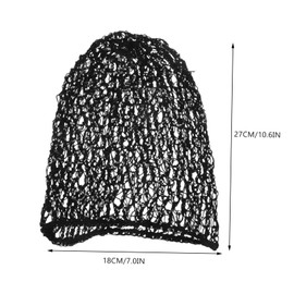 VICASKY Hair Net for Sleep Bandana Mesh Hair Net Sleeping Hair Net Tie Hair Net Snood Net Hair Crochet Hair Net Crochet Hairnet Snoods for Women Rayon Hairnet for Sleeping Cover Nets Black
