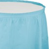 Pack of 6 Pastel Blue Pleated Disposable Plastic Picnic Party