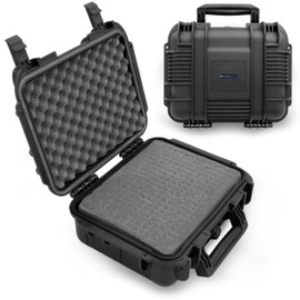 CASEMATIX 14" Waterproof Hard Case with Customizable Foam for Portable Electronics, Tools and Accessories - Hard Shell Plastic Case with Pre-Diced Travel Case Foam Interior