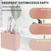 Diatomite Toothbrush Holder 2 Slots Tooth Brush Holder for Bathroom,