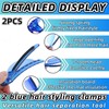 Heat Insulation Sectioning Clips, 2PCS Blue Hair Styling Clips -