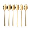 Sporks Stainless Steel Gold 6-Pack Dessert Salad Flatware Set 7.5