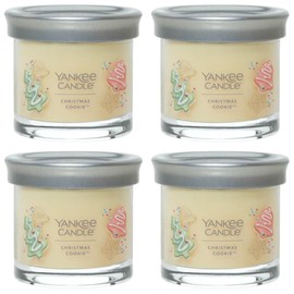 Yankee Candle Small Tumbler Scented Single Wick Jar Candle, Christmas Cookie, Over 20 Hours of Burn Time, 4.3 Ounce (Pack of 4)