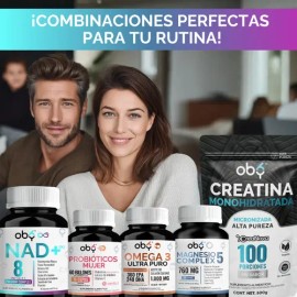 Oby Nad+ Resveratrol Potenciado 8 Ingred Nicotinamida Ribosa