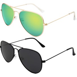 livho Sunglasses for Men Women Aviator Polarized Metal Mirror UV 400 Lens Protection