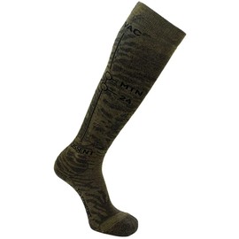 Dissent Unisex EVAC IQ Comfort Targeted Ultra Cushion Performance Soft Breathable Over-The-Calf Ski Compression Socks, Olive