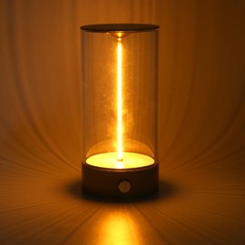 gernie Bedside Night Light, Intelligent Touch Dimmable USB Charging Minimalist LED Sleep Aids Light for Bedroom Nightstand Living Room Baby Nursery (S)