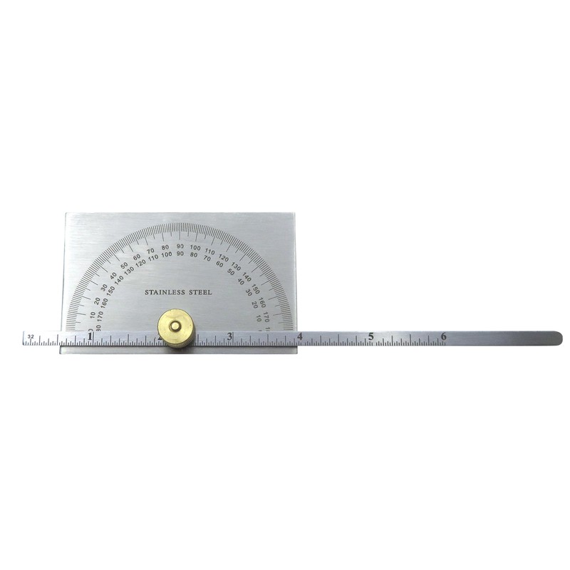 Taytools 469256 6 Inch Depth Gauge Protractor Rectangular Stainless Steel