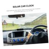 SUPVOX Automobile Digital Clock Solar Car Clock Calendar Thermometer Led