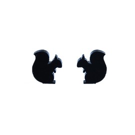 Squirrels Earrings Ear Studs Earstuds Miniblings Squirrels Acrylic Laser Cut Bl