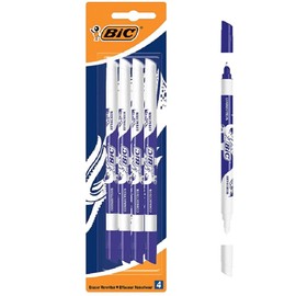 BIC Tintenkiller, 4 Stück, Tintenlöscher schmierfest, Ideal für das Büro, das Home Office oder die Schule