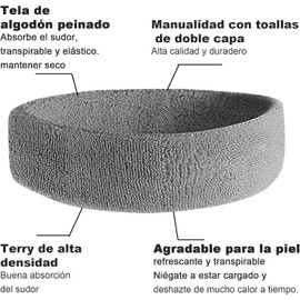 Bandas para Cabello Deportivas, 4 Pack Diademas Deportivas para La Cabeza Hombres y Mujeres Cabeza de Elástica Banda para Sudor y Deportes para Correr, Yoga, Ciclismo, Cardio, Ejercicio de Gimnasio