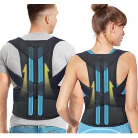 Corrector de postura de espalda para mujeres y hombres, apoyo lumbar, apoyo para la postura del hombro para mejorar la postura y aliviar el dolor de  