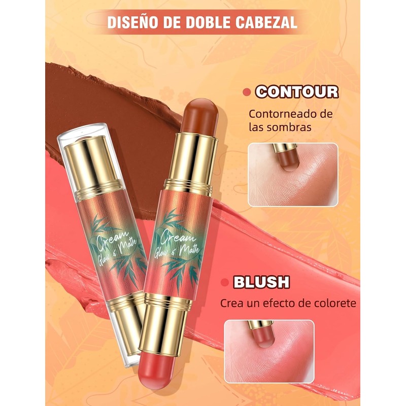 Erinde Rubor y Bronceador Cremoso Multiusos, Barra de Maquillaje 2