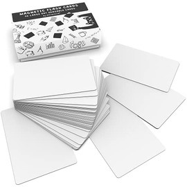 Attractivia 5.6 x 3.6 in Magnetic Large Blank Cards, Dry Erase Whiteboard Magnets, 36-Pack, Multipurpose Erasable Labels for Office, Education and Home Use