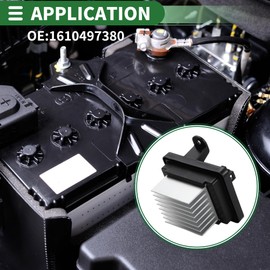 Motoforti HVAC Blower Motor Resistor Heater Blower Resistor for Peugeot 408 T9 Metal ABS No.1610497380 Silver Tone