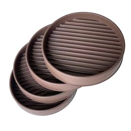 3x3 Round Rubber Furniture Caster Cups with Anti-Sliding Floor Grip, Caster Cups 4 PCS, Ideal Furniture Coasters, Floor Protectors Brown, Non Skid Furniture Pads, Rubber Furniture Cups