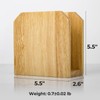 Farmhouse Napkin Holder, Solid Rubberwood Vertical Stand, Sturdy Kitchen &