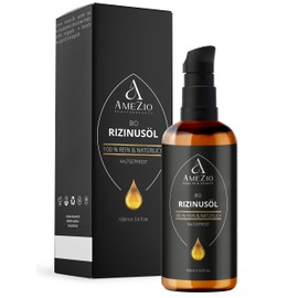 Organic Cold Pressed Castor Oil, For Hair, Face, Body, Skin, Eyelashes, Eyebrows, Beard, Nails, 100% Pure and Sustainable, Natural for Cosmetics, Skin Care, Vegan and Cruelty Free, 100 ml