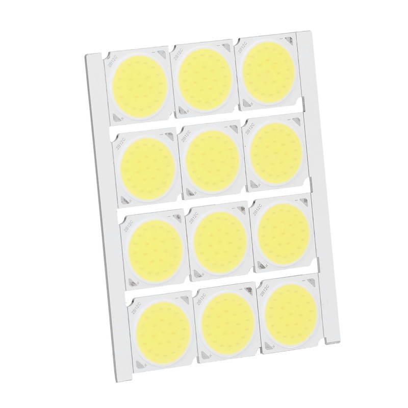 12Pcs COB Light Source High Power Round LED Chip 12W