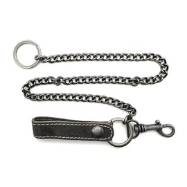 Lemasi Safety Chain Metal Chain Waiter Chain for Waiters Wallet Waiter Purse Biker Wallets with Genuine Leather Loop, gray, Casual