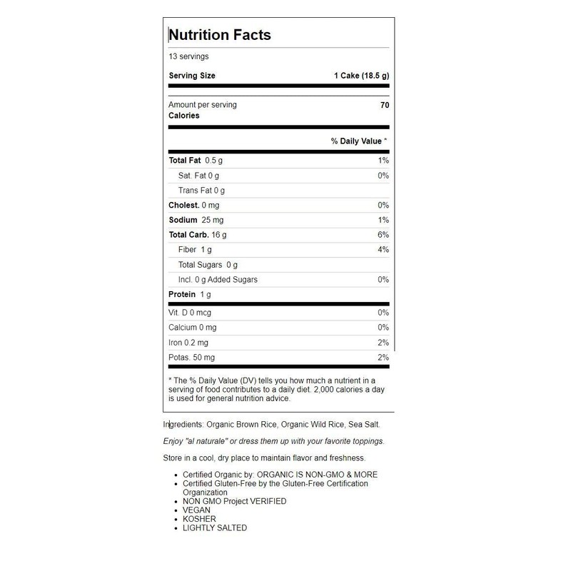 Lundberg Rice Cake Wild Rice Org 8.5 OZ