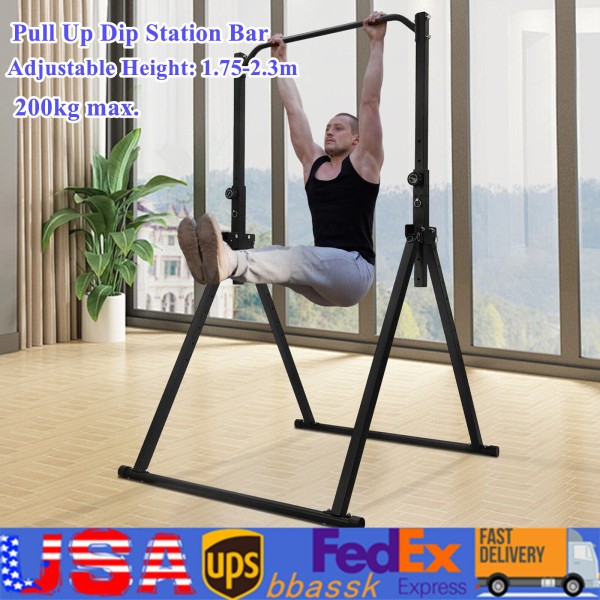 Adjustable Triangular Pull Up Dip Station Bar for Home Gym