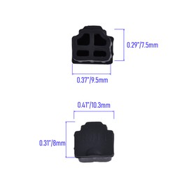 Skweawert 10 PCS RJ11 Port Anti-dust Plugs, Silicone Covers Caps Stoppers, Port Protector for End Computer Digital Socket Printer,Black