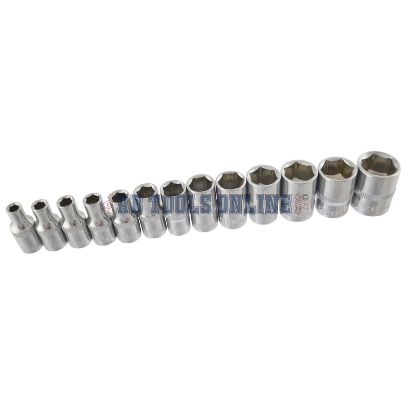 1/4" Drive Shallow Metric MM Sockets 6 Sided Single Hex