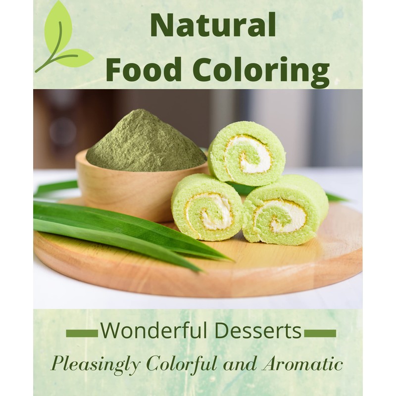 Organic Pandan Powder - Natural Green Food Coloring - Thai