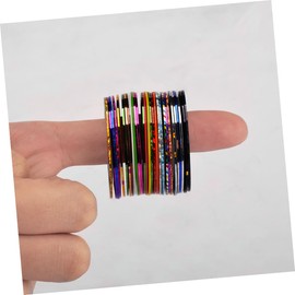 Healvian 30rolls Nail Art Line Sticker Tape for Manicure Options for Easy Nail Design for Home Compatible Gel and