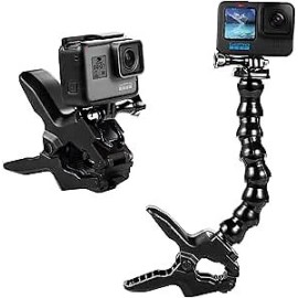 As shown Flexible Gooseneck Clamp Mount for GoPro and Action Cameras