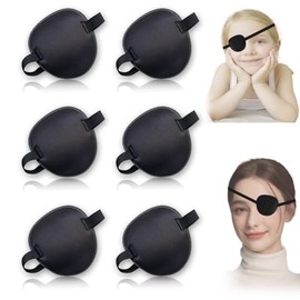 Parches de Ojos Ajustables,6 Parches para Ojos Perezosos,Parches Oculares para Ambliopía De Ambliopía para Ojos Izquierdo O Derecho Parches para Entrenamiento de Ojos Perezosos (Negro)