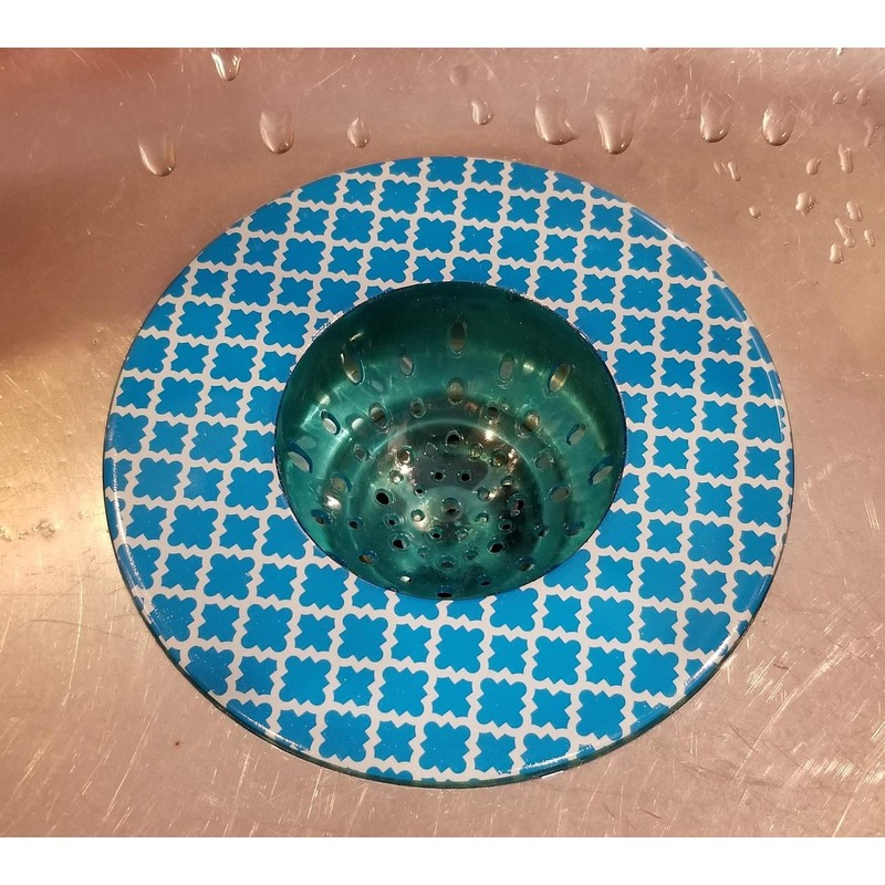 Handy Housewares 5.25" Diameter Decorative Designer Pattern Kitchen Sink Strainer/Food