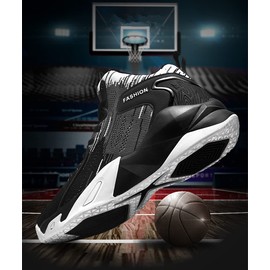 Floette Mens Fashion High Top Basketball Shoes Breathable Casual Walk Athletic Basketball Sneakers(A02, Man6.5/Woman7)