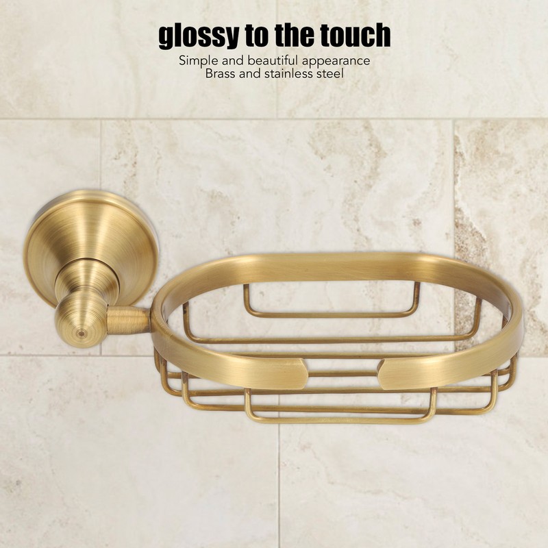 Wall Soap Dish Bottom Hollow Design Retro Style Keeping Tidy