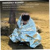 Gatuida 1pc Double Sided Foil Rescuing Blanket Thermal Insulation Emergency