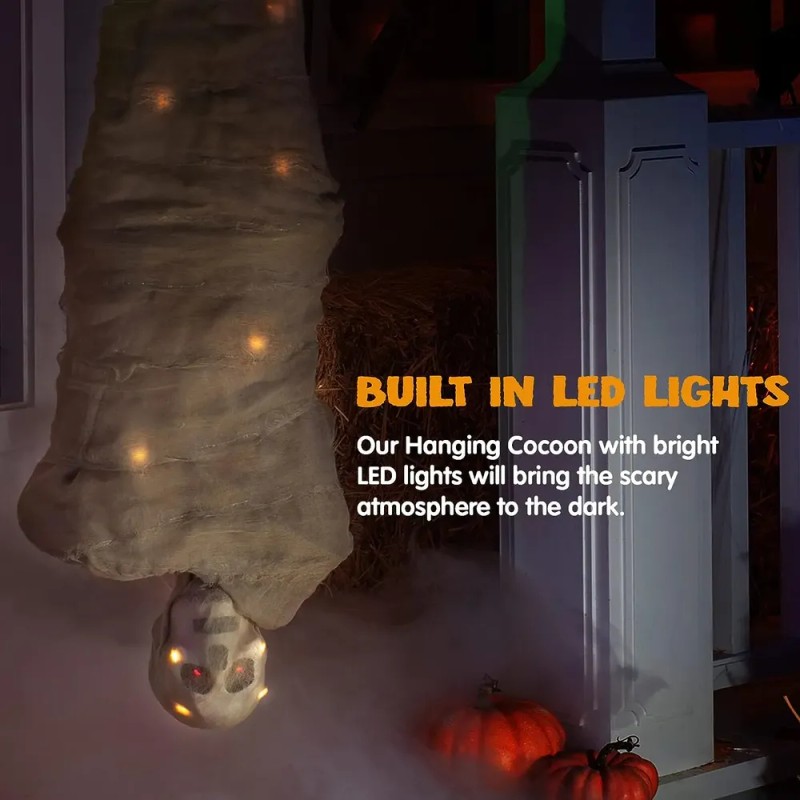 Joyin 65 Halloween Cocoon Corpse Decoration, Animated Ha...
