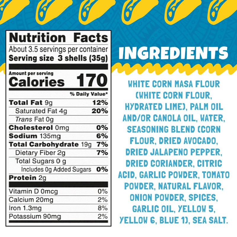 Ortega Guacamole Taco Shells, 4.1 Ounce, 10 Shells (Pack of