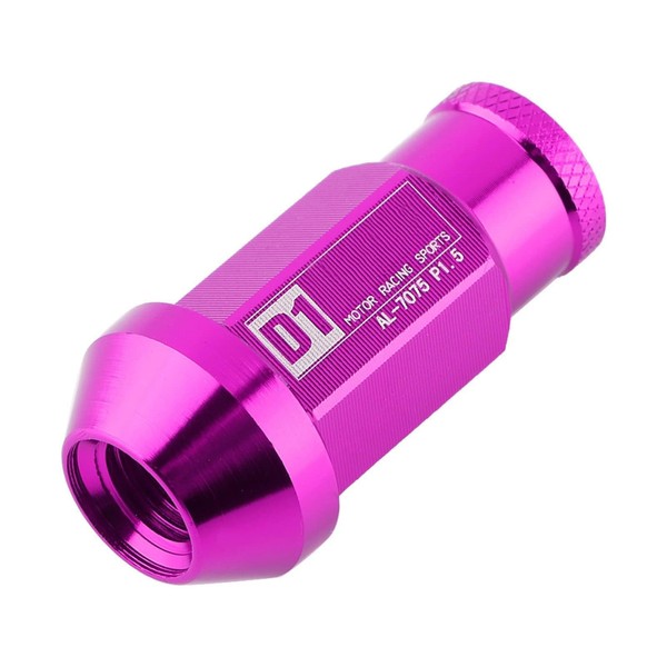 Radbolzen-Set, M12 X 1,5 Autoreifenschraube, Racing-Radmutter, Aluminiumlegierung, M12 Radbolzen (PURPLE)