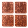 Austin Map Coaster, Set of 4, Sapele Wooden Coaster with