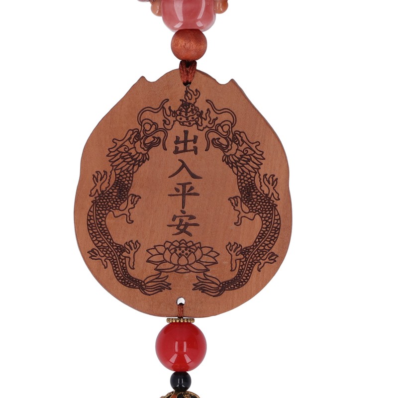 Buddha Car Pendant Peach Wood Exquisite Carving Mind Purification Wealth