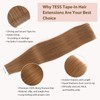 TESS Tape-In Extensions, Real Hair, 10 Pieces, 20 g, Double