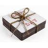 Inkdotpot Set of 6 Drink Coasters Decorative Non,Slip Cork Base