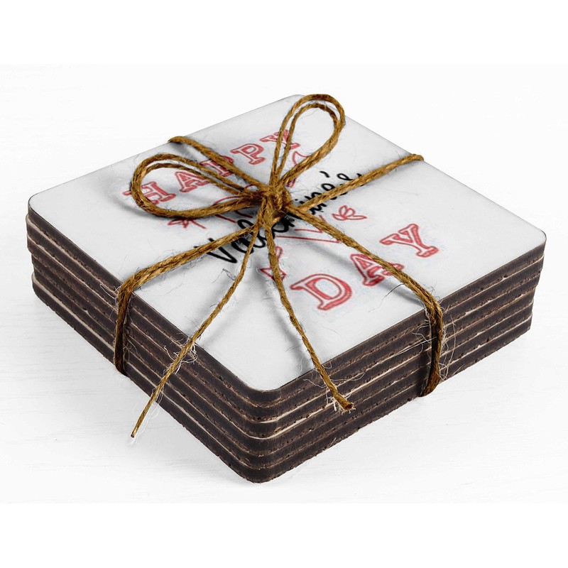 Inkdotpot Set of 6 Drink Coasters Decorative Non,Slip Cork Base