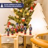 6 Pcs Christmas Wooden Nutcracker Ornaments,12cm Minifigures Soldier Nutcracker Puppet,Wooden