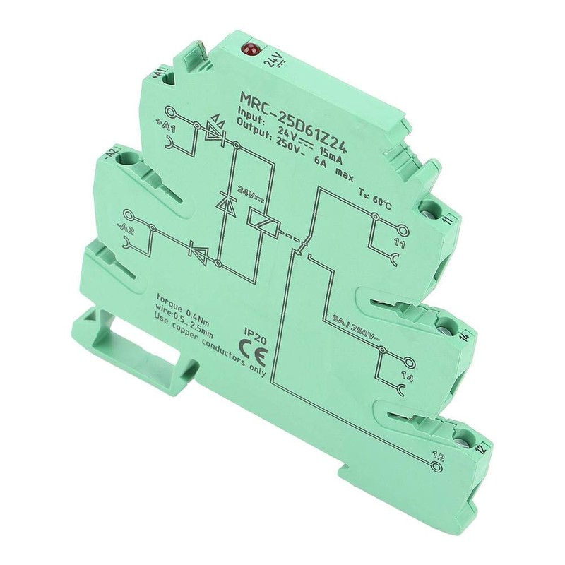 Relay, MRC-25D61Z24 DC-DIN Rail Relay Ultra Thin PLC Relay 24V