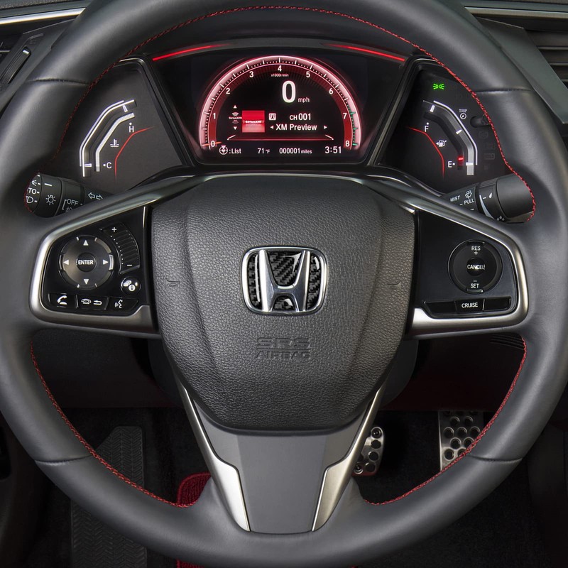 4PCS Civic 10th Generation Car Steering Wheel H Shape Logo