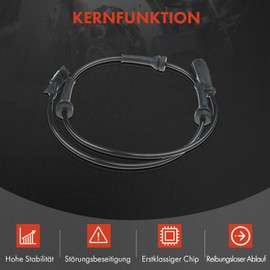 Frankberg 2 x ABS Sensor Wheel Speed Front Axle Compatible with Grand Scénic II JM0/1 1.5L-2.0L 2006-2009 Me.ga.ne II BM0/1 CM0/1 1.4L-2.0L 2006-2009 Me.ga.ne II Estate KM. 0/1 2. 006-2009