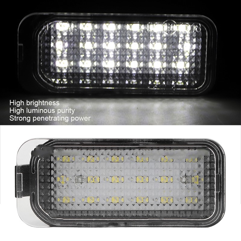 1 Pair DC12V 3200K 18 LEDs Number Plate License Panel